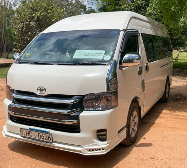 Toyota KDH van rental Sri Lanka side view